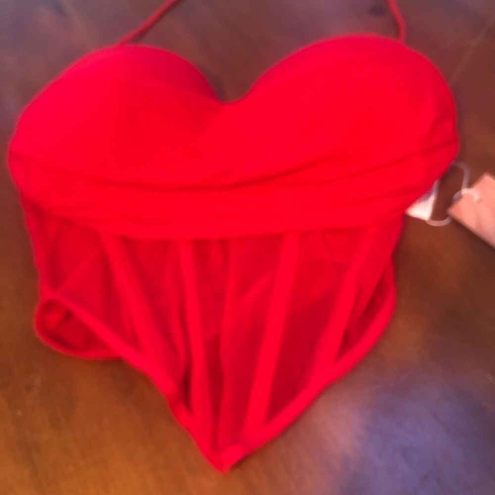 Shein new red bustier with tags, gorgeous red, size small/4